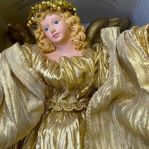 Vintage Gold Angel Tree topper